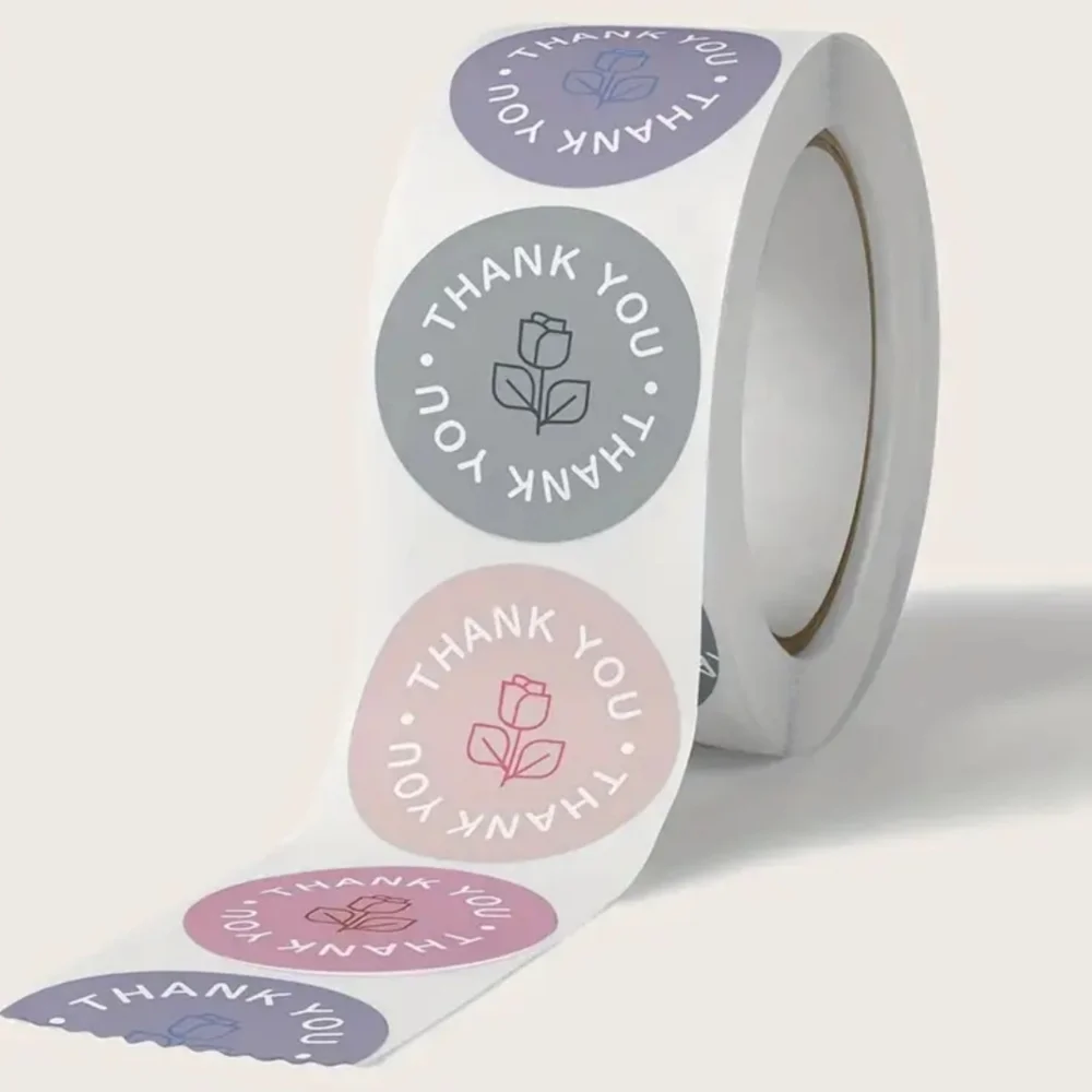 New Thank You Multicolor Stickers
